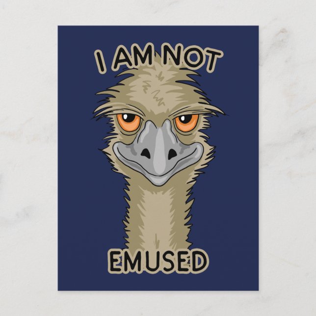 Jag är inte Emused Funny Emu Pun Helg Vykort (Framsida)