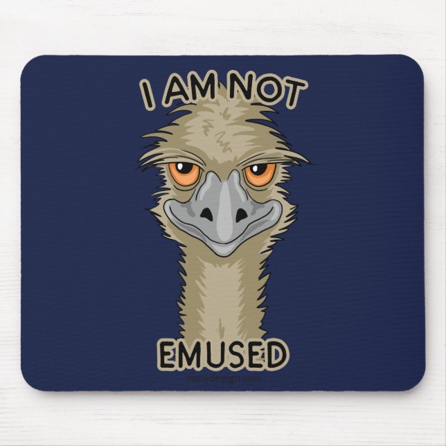 Jag är inte Emused Funny Emu Pun Musmatta (Framsidan)