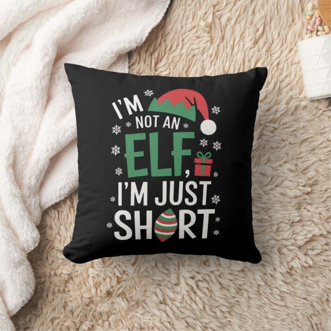 Jag är inte en alv, bara kort, rolig jul Xmas Kudde (Filt)