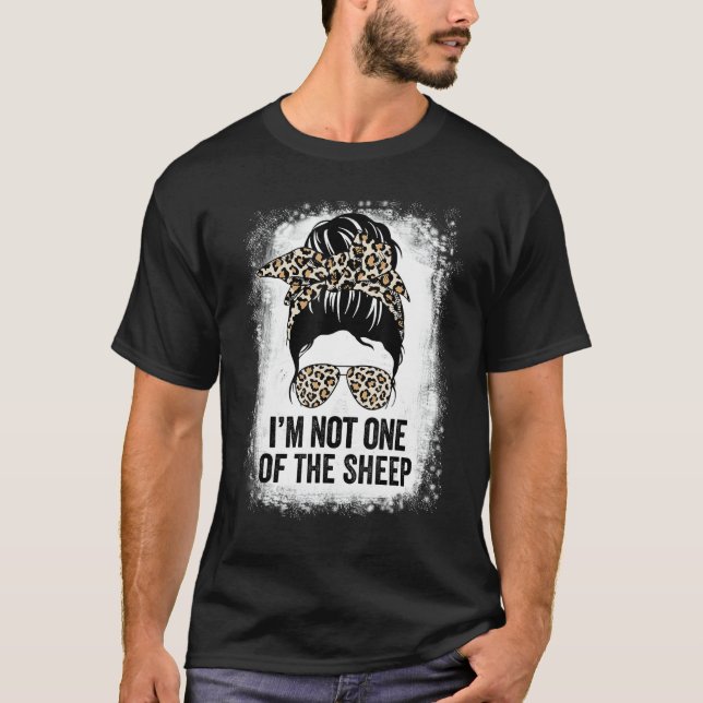 Jag är inte en av fåren Patriotic Lejon Leopard W T Shirt (Framsida)