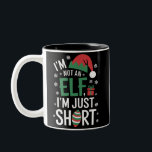 Jag är inte en Elf Just Kort-stilig jul-Julafton Två-Tonad Mugg<br><div class="desc">Jag är inte en Elf Just Kort-stilig jul-Julafton</div>