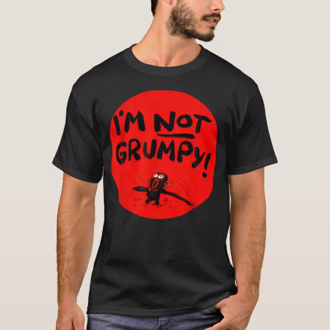 Jag är inte en grumpy Monkey Kids T Shirt (Framsida)