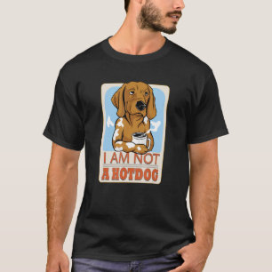Jag är inte en Hotdog Cook Hund Dachshund Humor T Shirt