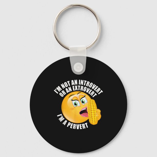 Jag är inte en introduktion eller en extrovert jag nyckelring (Framsida)