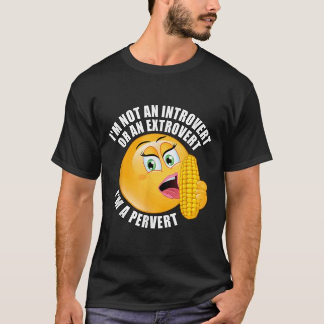Jag är inte en introduktion eller en extrovert jag t shirt (Framsida)