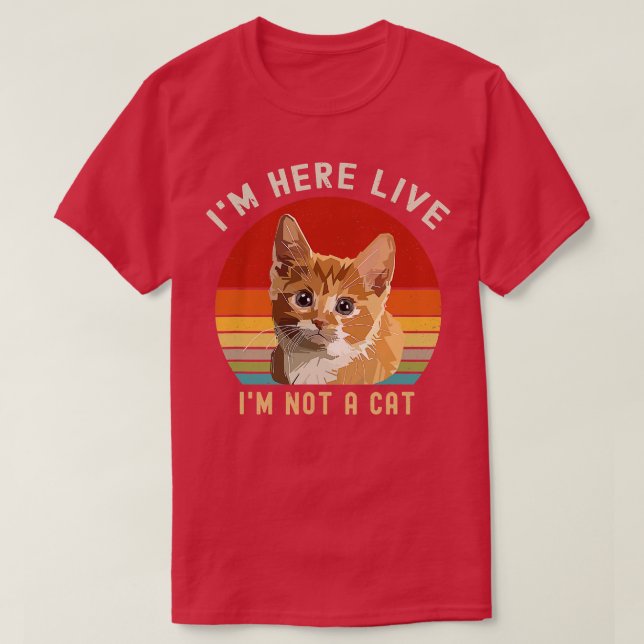 Jag är inte en kattunge. t shirt (Design framsida)