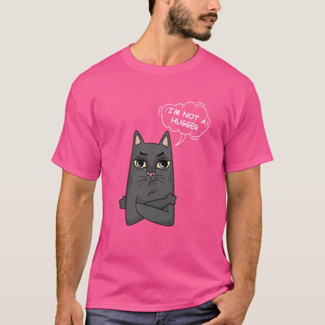 Jag är inte en Kramare CAT Sarcastic-introduktor T Shirt (Framsida)