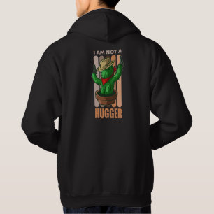 Jag är inte en Kramare Sarcastic Cowboy Cactus Ho Hoodie