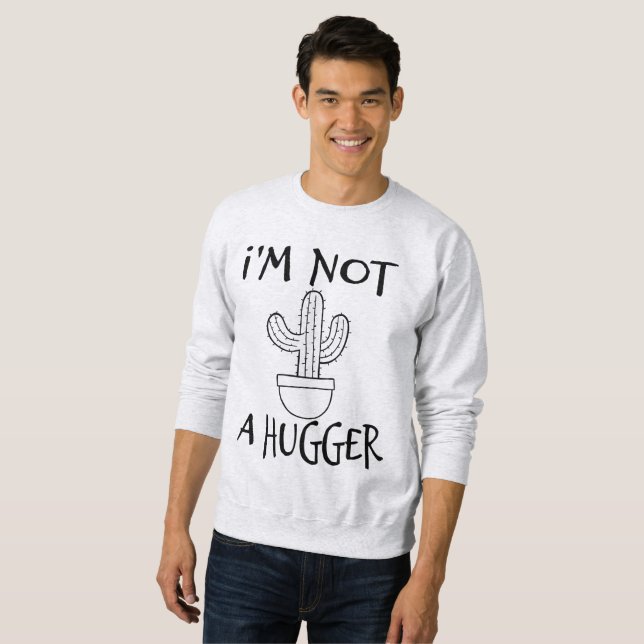 Jag är inte en Kramare snål Cactus Lång Ärmad Tröja (Hel framsida)