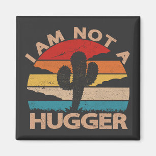 Jag är inte en Kramare Vintage Cactus Magnet