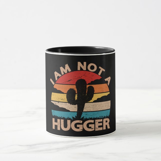 Jag är inte en Kramare Vintage Cactus  Mugg (Center)