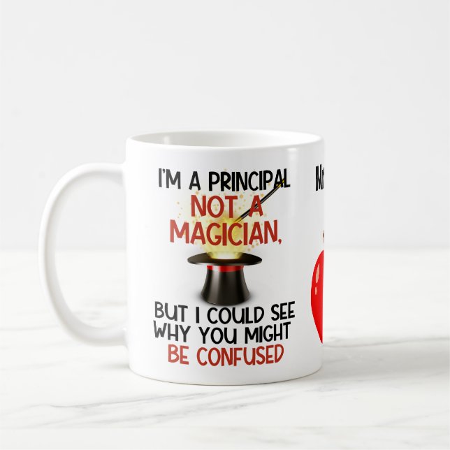 Jag är inte en magiker, rolig personlig kaffemugg (Vänster)