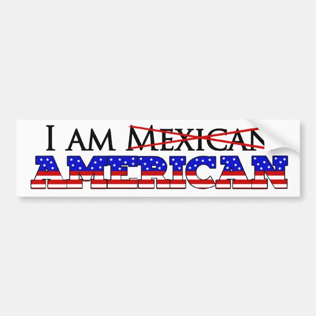 Jag är inte en mexikansk amerikan - jag är en amer bildekal (Framsidan)