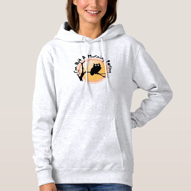Jag är inte en morgonmänniska t shirt (Framsida)