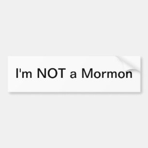Jag är INTE en Mormon Klistermärke