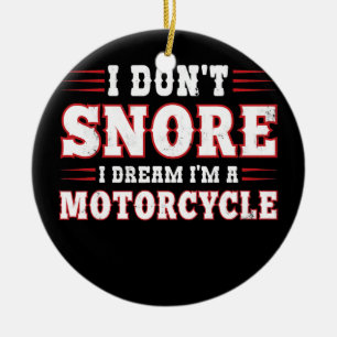 Jag är inte en motorcykel funny. julgransprydnad keramik