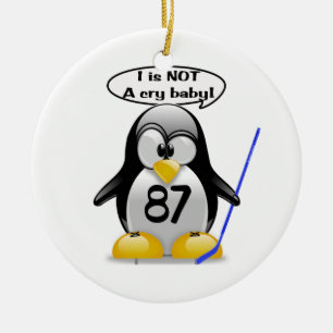 Jag är inte en prydnad för skrikbabyträd julgransprydnad keramik