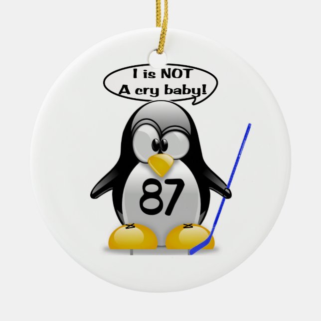 Jag är inte en prydnad för skrikbabyträd julgransprydnad keramik (Framsidan)