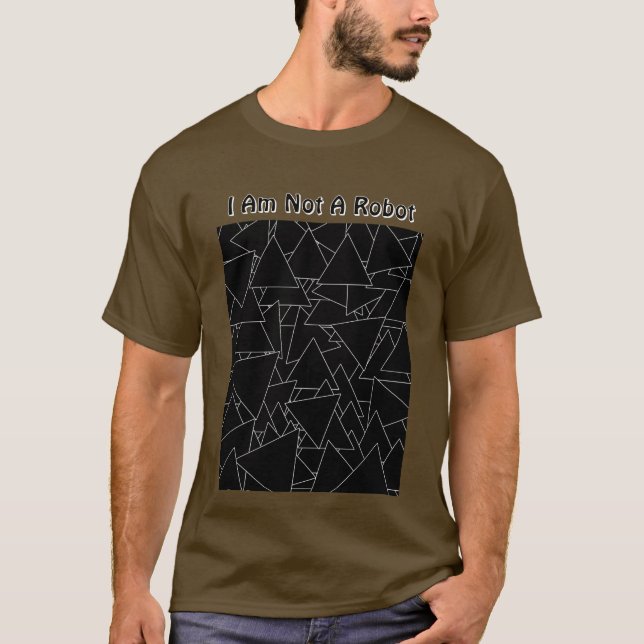 Jag Är Inte En Robot Herr Brun  T Shirt (Framsida)