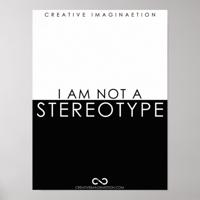 Jag är inte en stereotyp BW-Poster Poster (Framsidan)
