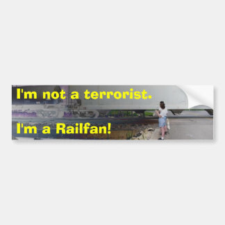 Jag är inte en terrorist. Jag är en järnvägsentusi Bildekal