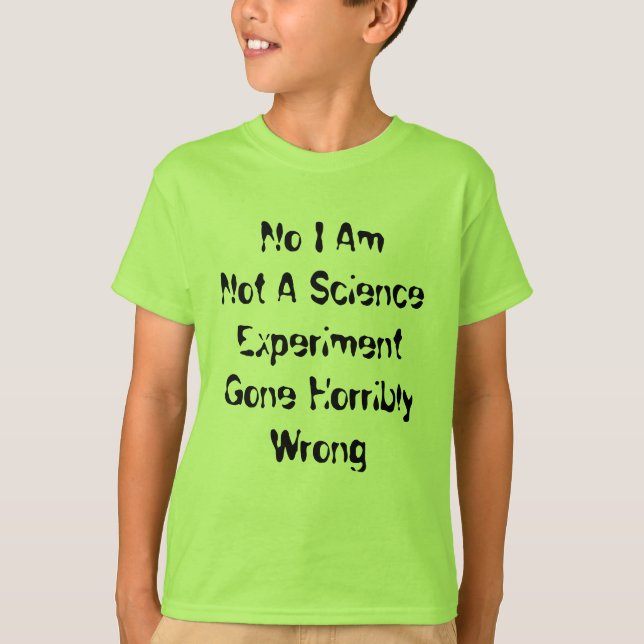 Jag är inte en vetenskapsexpert som är Borta frukt T-shirt (Framsida)