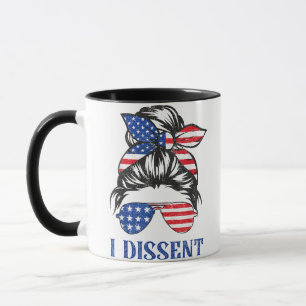 Jag är inte enig, amerikansk flagga kvinnor röshår mugg