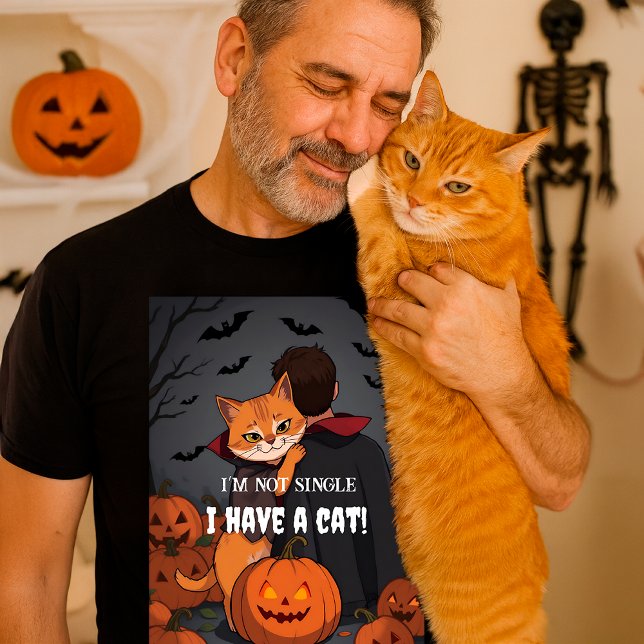 Jag är inte ensam. Jag har ett katt | Funny Sarcas T Shirt (Skapare uppladdad)