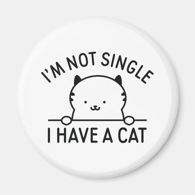 Jag är inte ensam. Jag har ett katt Magnet (Framsidan)