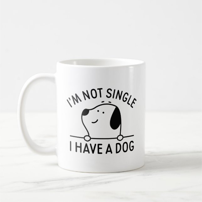Jag är inte ensam om att jag har en Hund Kaffemugg (Vänster)