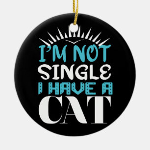 Jag är inte ensam om att jag har en Kat Valentine Julgransprydnad Keramik