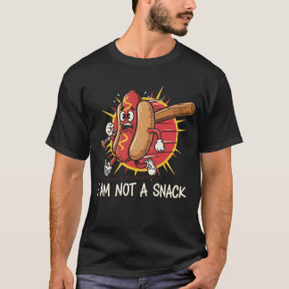 "Jag är inte ett mellanmål" Rolig löpande varmkorv T Shirt