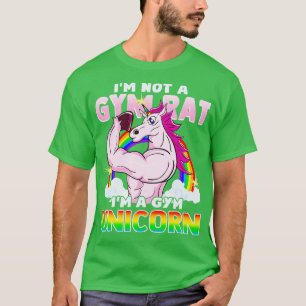 Jag är inte ett skämt Råtta Im A Gym Unicorn Work T Shirt