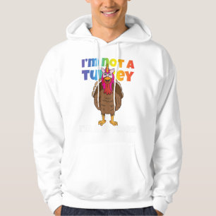 Jag är inte ett Turkiet, jag är en enhörnig turkis Hoodie