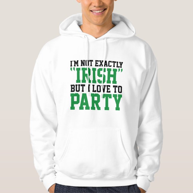 Jag är inte exakt irländsk hoodie (Framsida)