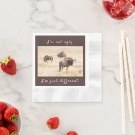 Jag är inte ful vildaste bild med text pappersservett