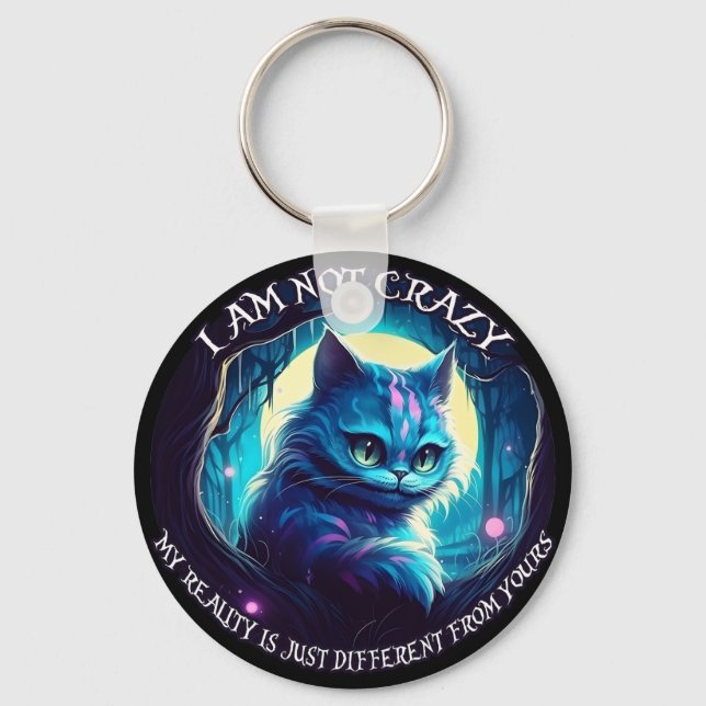 Jag är inte galen Cheshire Cat Nyckelring (Framsida)