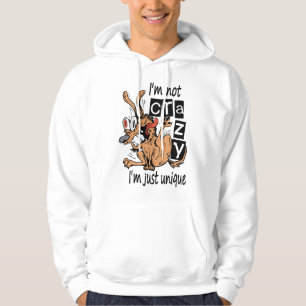 Jag är inte galen, jag är bara unik, Konstig Hund Hoodie