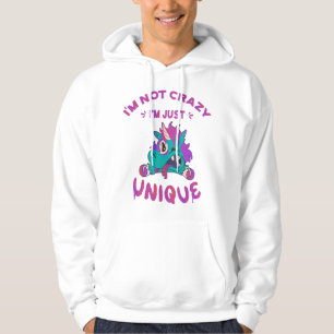 Jag är inte galen, jag är bara unik, Mad Unicorn Hoodie