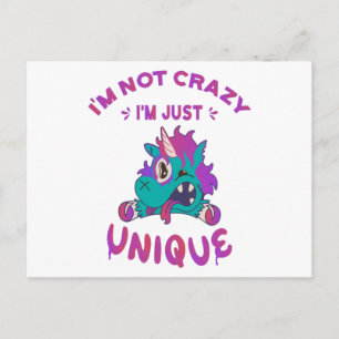 Jag är inte galen, jag är bara unik, Mad Unicorn Vykort