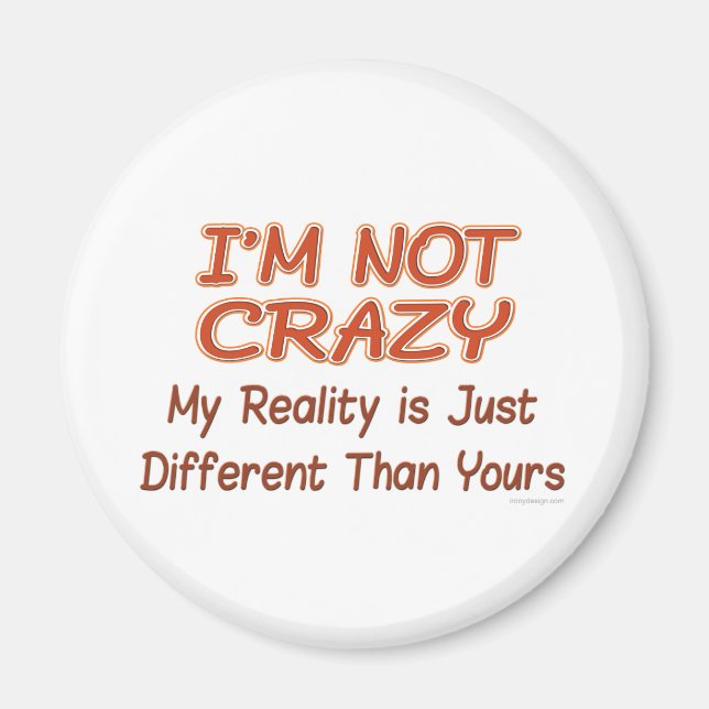 Jag är inte galen magnet (Framsidan)