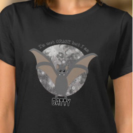 Jag är inte galen men jag är knäpp rolig fladdermu t shirt