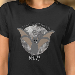 Jag är inte galen men jag är knäpp rolig fladdermu t shirt