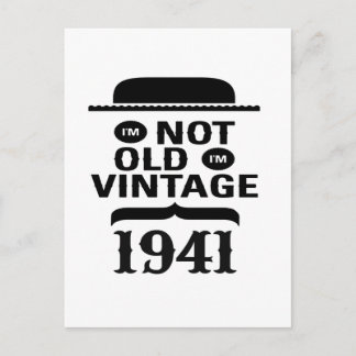 Jag är inte gammal, jag är årgång 1941 vykort