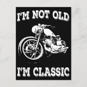 Jag är inte gammal, jag är Biker av klassisk Vinta Vykort