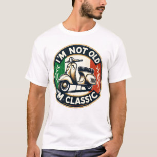 Jag är inte gammal jag är Classic Moto Scooter T Shirt