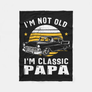 Jag är inte gammal jag är Clic Pappa Rolig Muskelb Fleecefilt