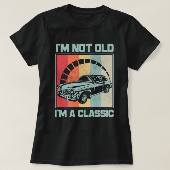 Jag är inte gammal, jag är en klassiker - volvo p1 t shirt (Design framsida)