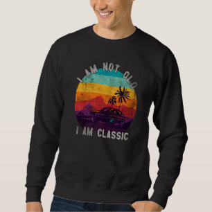 Jag är inte gammal, jag är en klassisk motorcykel  lång ärmad tröja