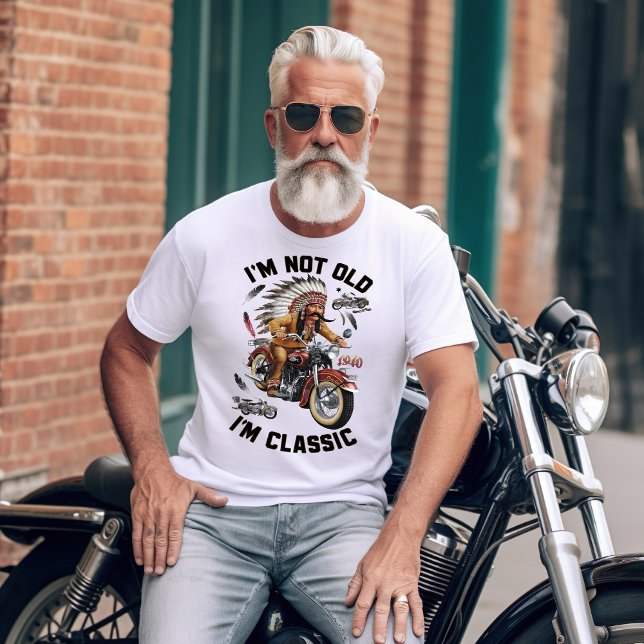 Jag är inte gammal, jag är en klassisk motorcykel t shirt (Skapare uppladdad)